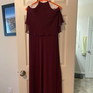 Floor length dress wine maroon